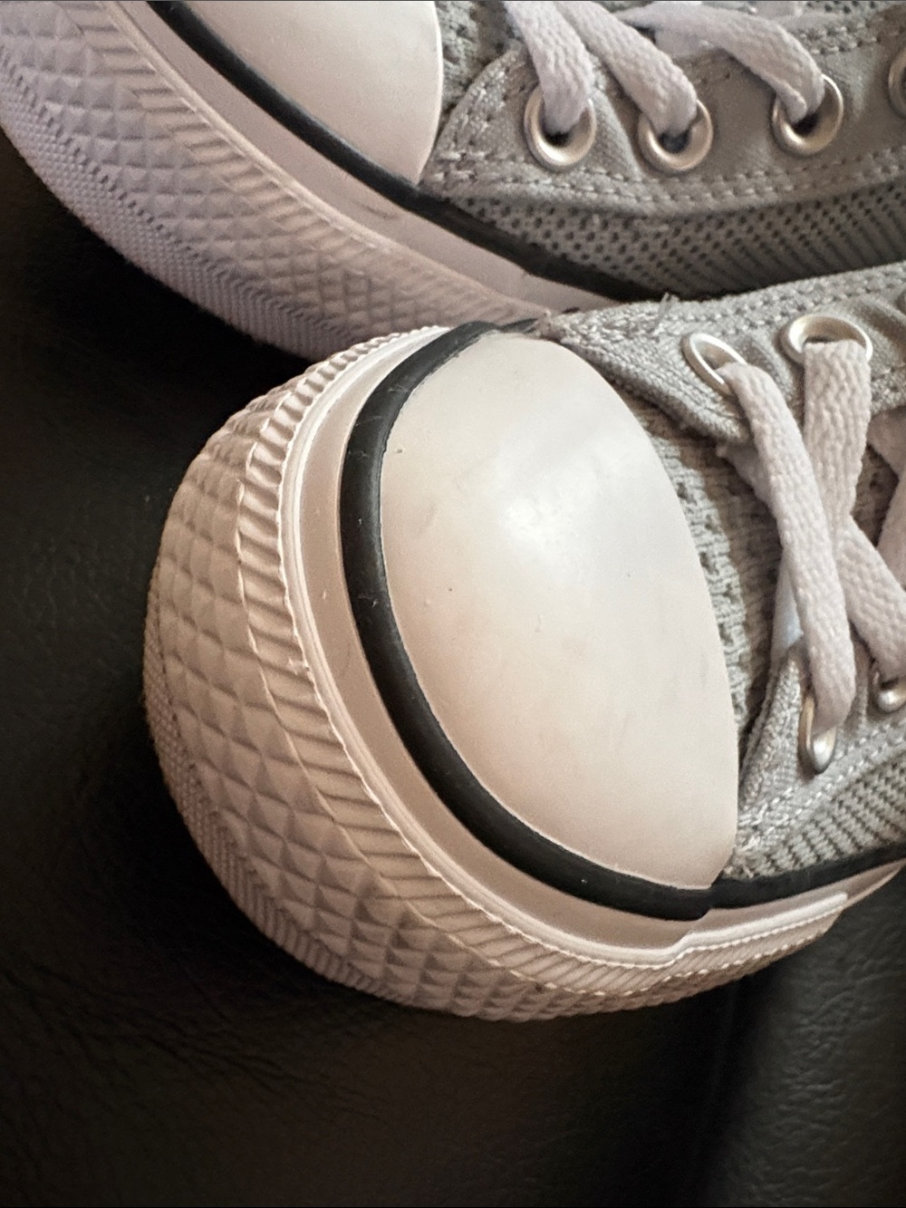 Converse Light Gray Knit All Star Low Top Sneakers - Picture 5 of 9